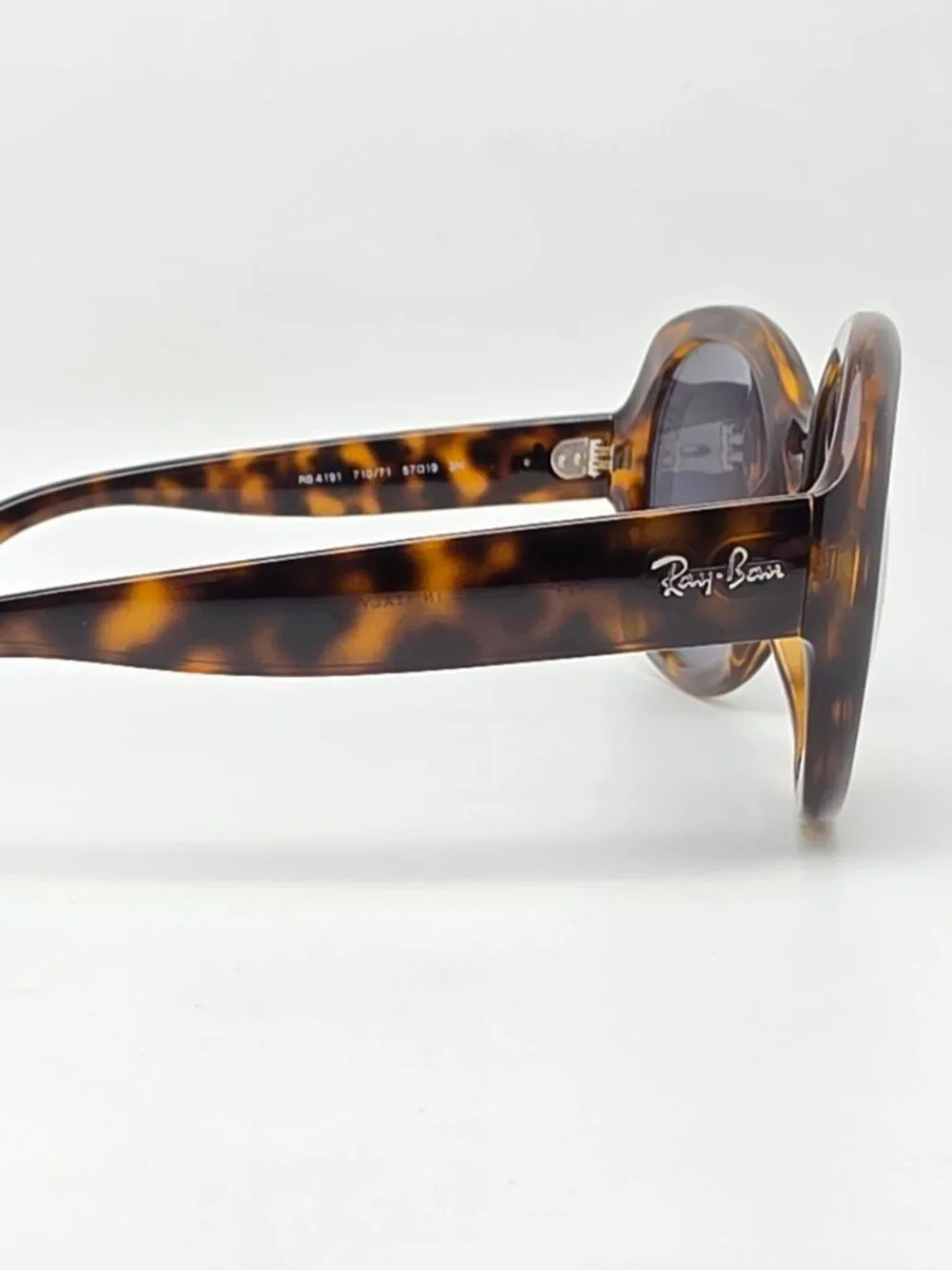 Ray-Ban RB4191 710/71 Light Havana Frame Polarized Grey Lens Sunglasses Italy